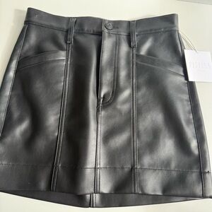 PISTOLA tera high rise mini skirt in slate black NEW size 26